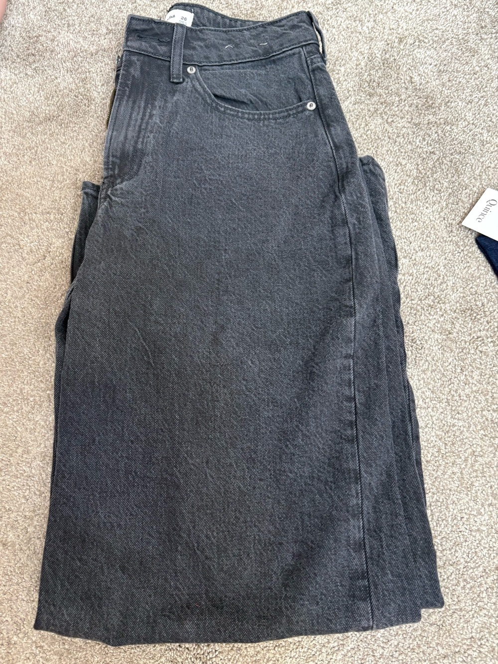 NWOT Abercrombie & Fitch High-Rise Wide-Leg Jeans in Charcoal